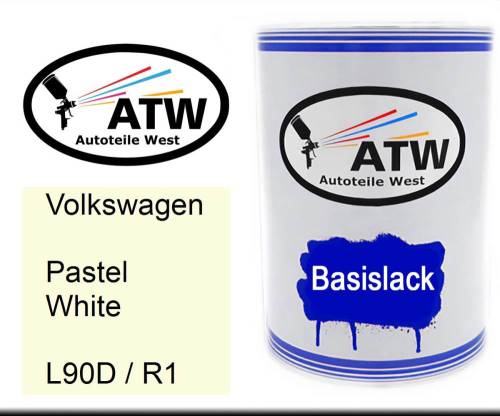 Volkswagen, Pastel White, L90D / R1: 500ml Lackdose, von ATW Autoteile West.